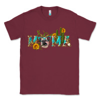 Burgundy western mama cow Classic Tee - Artiststas