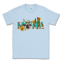Dusty Blue western mama cow Classic Tee - Artiststas