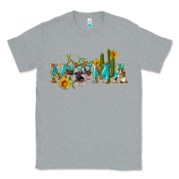 Heather Grey western mama cow Classic Tee - Artiststas