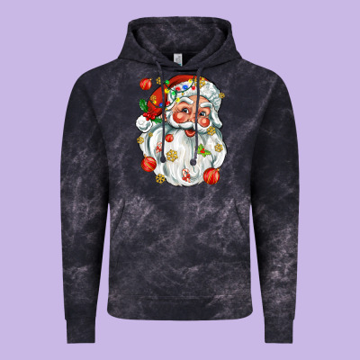 Santa With Little Christmas Vintage Hoodie Designed By Adodesignshop