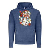 Vintage Denim santa with little christmas Vintage Hoodie - AdoDesignShop