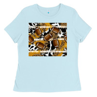 Baby Blue football Ladies Tee - RanaPortraitStore