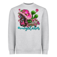 Heather Grey cowgirl vibes with boots and gun Heavyweight Sweatshirt - AdoDesignShop