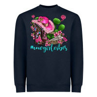 Navy cowgirl vibes with boots and gun Heavyweight Sweatshirt - AdoDesignShop