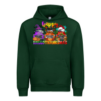 Forest Green happy hallothanksmas truck Urban Hoodie - CowGirlArtShop