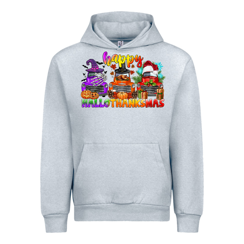 Happy Hallothanksmas Truck Urban Hoodie by CowGirlArtShop | Teevron