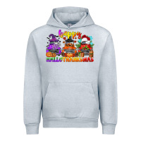 Heather Grey happy hallothanksmas truck Urban Hoodie - CowGirlArtShop