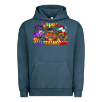 Pigment Midnight Navy happy hallothanksmas truck Urban Hoodie - CowGirlArtShop