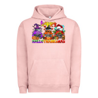 Pigment Salmon happy hallothanksmas truck Urban Hoodie - CowGirlArtShop