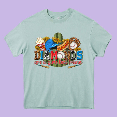 Diamonds Are A Girls Best Friend Heavy Core Tee Designed By Texasbilliewilder
