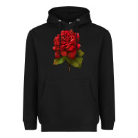 Black Oklahoma Rose Illustrations Heavyweight Hoodie - LillyAllenDesigns