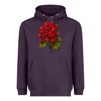 Plum Oklahoma Rose Illustrations Heavyweight Hoodie - LillyAllenDesigns