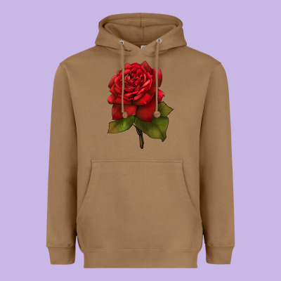 Oklahoma Rose Illustrations Heavyweight Hoodie Designed By Lillyallendesigns