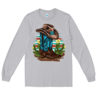 Moon Dust western boots and hat cactus leopard serape pattern Long Sleeve Tee - BarkalooDesign