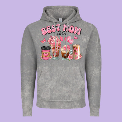 Best Mom Ever Floral Coffee Cups Vintage Hoodie Designed By Jahusdesignshop