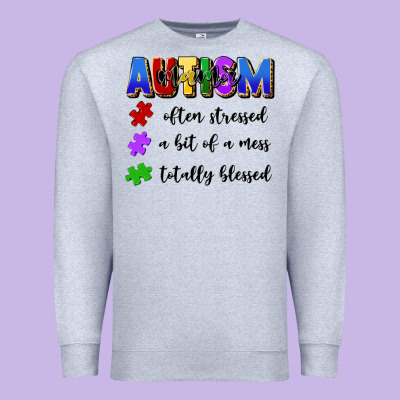 I'm A Hot Mess Always Stressed And Proudly Autism Premium Sweatshirt Designed By Artiststas