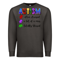 Smoke i'm a hot mess always stressed and proudly autism Premium Sweatshirt - Artiststas