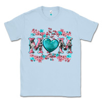 Dusty Blue cherry blossoms mom Classic Tee - Artiststas