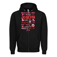 Black believe like mary trust like joseph valentine s da Zipper Hoodie - MaliasSmallBusiness