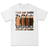 White teach love inspire motivation lead encourage Premium Tee - Zillion Design Studio