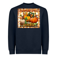 Navy pumpkin spice junkie tumbler Heavyweight Sweatshirt - BundleAndBundleShop