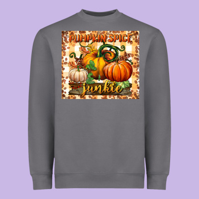 Pumpkin Spice Junkie Tumbler Heavyweight Sweatshirt Designed By Bundleandbundleshop