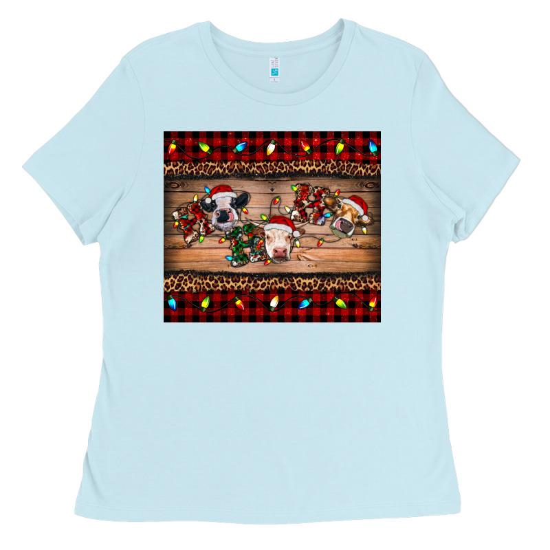 Hohoho Christmas Cows Ladies Tee by RanaPortraitStore | Teevron