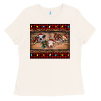 Bone hohoho christmas cows Ladies Tee - RanaPortraitStore