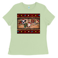 Matcha hohoho christmas cows Ladies Tee - RanaPortraitStore