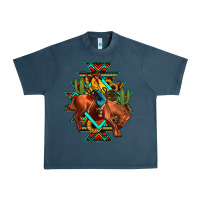 Midnight Navy aztec rodeo cowboy Urban Heavy Tee - JahusDesignShop