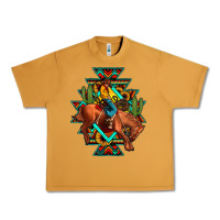 Peanut Butter aztec rodeo cowboy Urban Heavy Tee - JahusDesignShop
