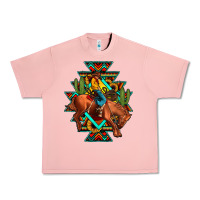 Salmon aztec rodeo cowboy Urban Heavy Tee - JahusDesignShop