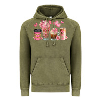 Vintage Olive floral coffee cups Vintage Hoodie - JahusDesignShop