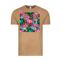 Vintage Camel breast cancer awareness with pumpkins seamless pattern Vintage Tee - BundleAndBundleShop