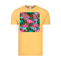 Vintage Mustard breast cancer awareness with pumpkins seamless pattern Vintage Tee - BundleAndBundleShop