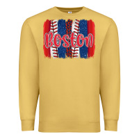 Antique Gold boston baseball team spirit brushstrokes Premium Sweatshirt - Artiststas