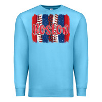 Ocean Blue boston baseball team spirit brushstrokes Premium Sweatshirt - Artiststas