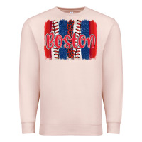 Pale Pink boston baseball team spirit brushstrokes Premium Sweatshirt - Artiststas