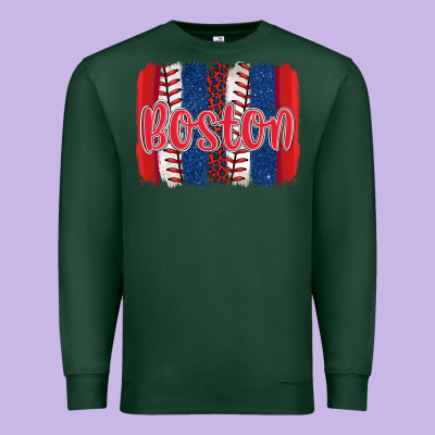Boston Baseball Team Spirit Brushstrokes Premium Sweatshirt Designed By Artiststas