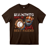 Chocolate Brown diamonds are a girls best friend baseball Heavy Core Tee - texasbilliewilder