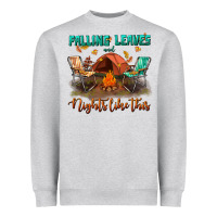 Heather Grey falling leaves and nights like this Heavyweight Sweatshirt - BundleAndBundleShop