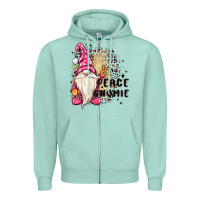 Seafoam peace gnomie Zipper Hoodie - MaliasSmallBusiness