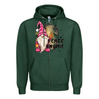 Sports Green peace gnomie Zipper Hoodie - MaliasSmallBusiness