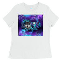 White for the love of the wolves Ladies Tee - RanaPortraitStore