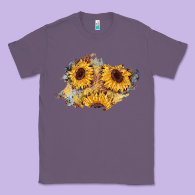 Sunflower Glitter Leather Patch Classic Tee Designed By Adodesignshop