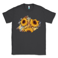 Smoke sunflower glitter leather patch Classic Tee - AdoDesignShop