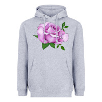 Heather Grey Life's Little Pleasures Rose Heavyweight Hoodie - LillyAllenDesigns