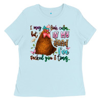 Baby Blue i may look calm but in my head ive pecked you 3 ti Ladies Tee - JahusDesignShop