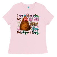 Bubblegum Pink i may look calm but in my head ive pecked you 3 ti Ladies Tee - JahusDesignShop