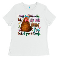 White i may look calm but in my head ive pecked you 3 ti Ladies Tee - JahusDesignShop
